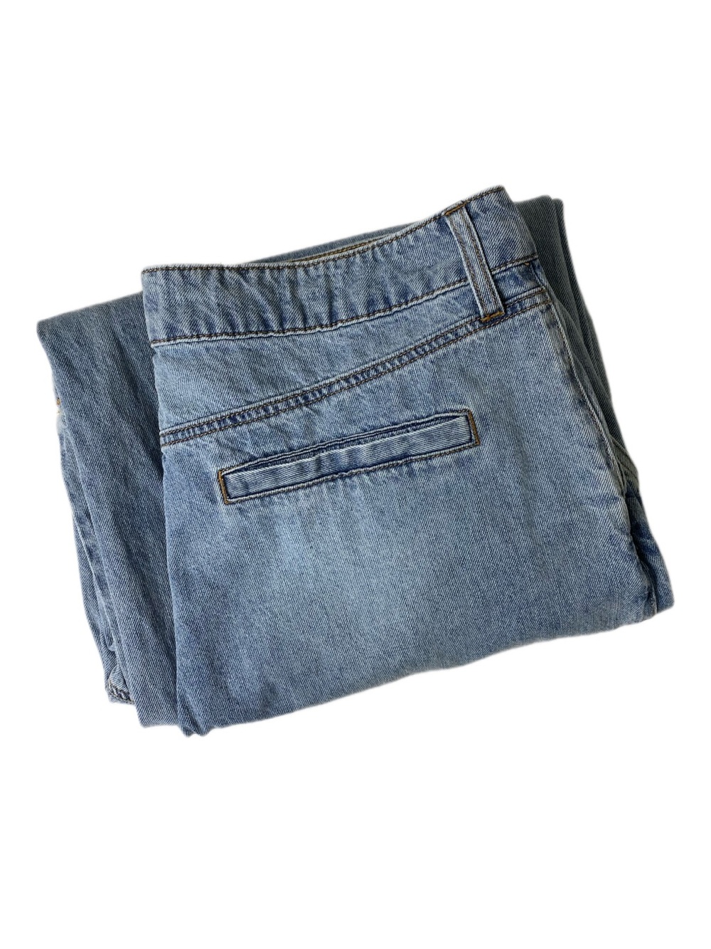 AND NOW THIS Light Wash Baggy High Rise Pleated Wide Leg Denim Jeans 31 - Picture 12 of 12